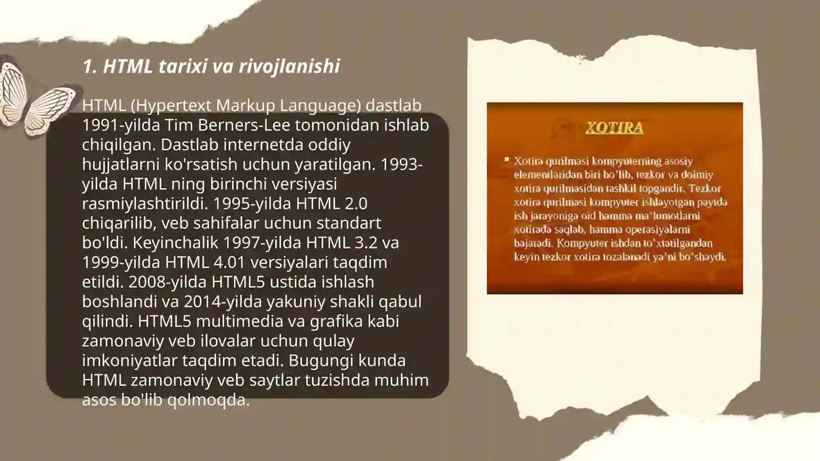 HTML tili asoslari va uning rivojlanishi 3