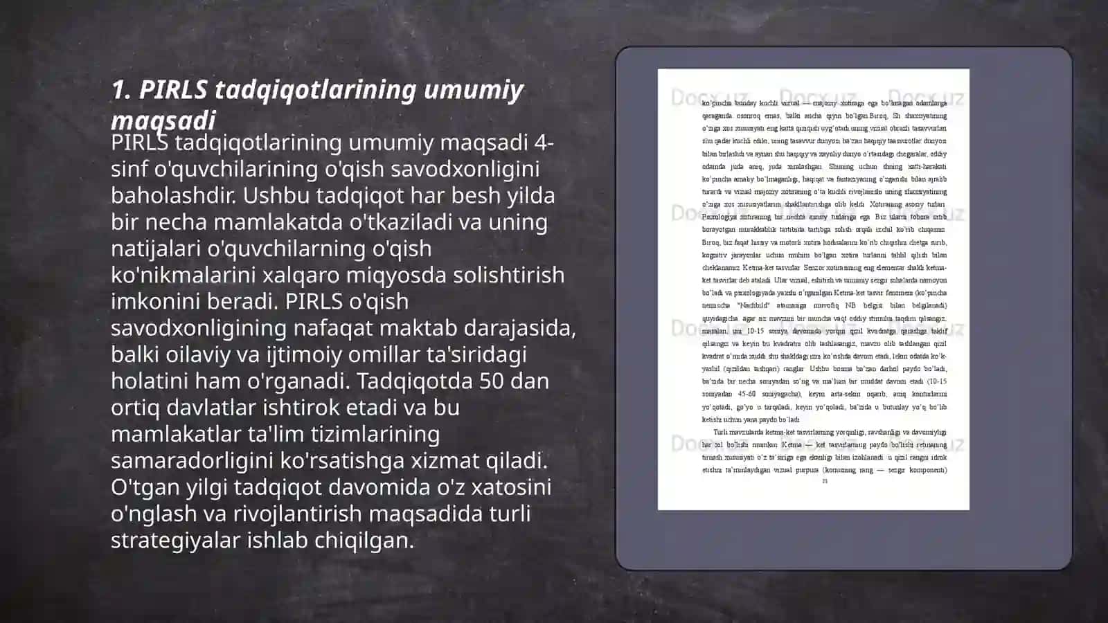 PIRLS tadqiqotlari haqida maʼlumot 3