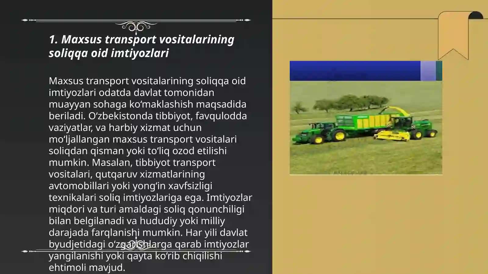 Maxsus transport vositalarining imtiyozlari 3