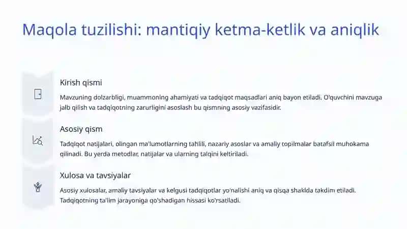 Ilmiy-pedagogik maqola yozish asoslari 3