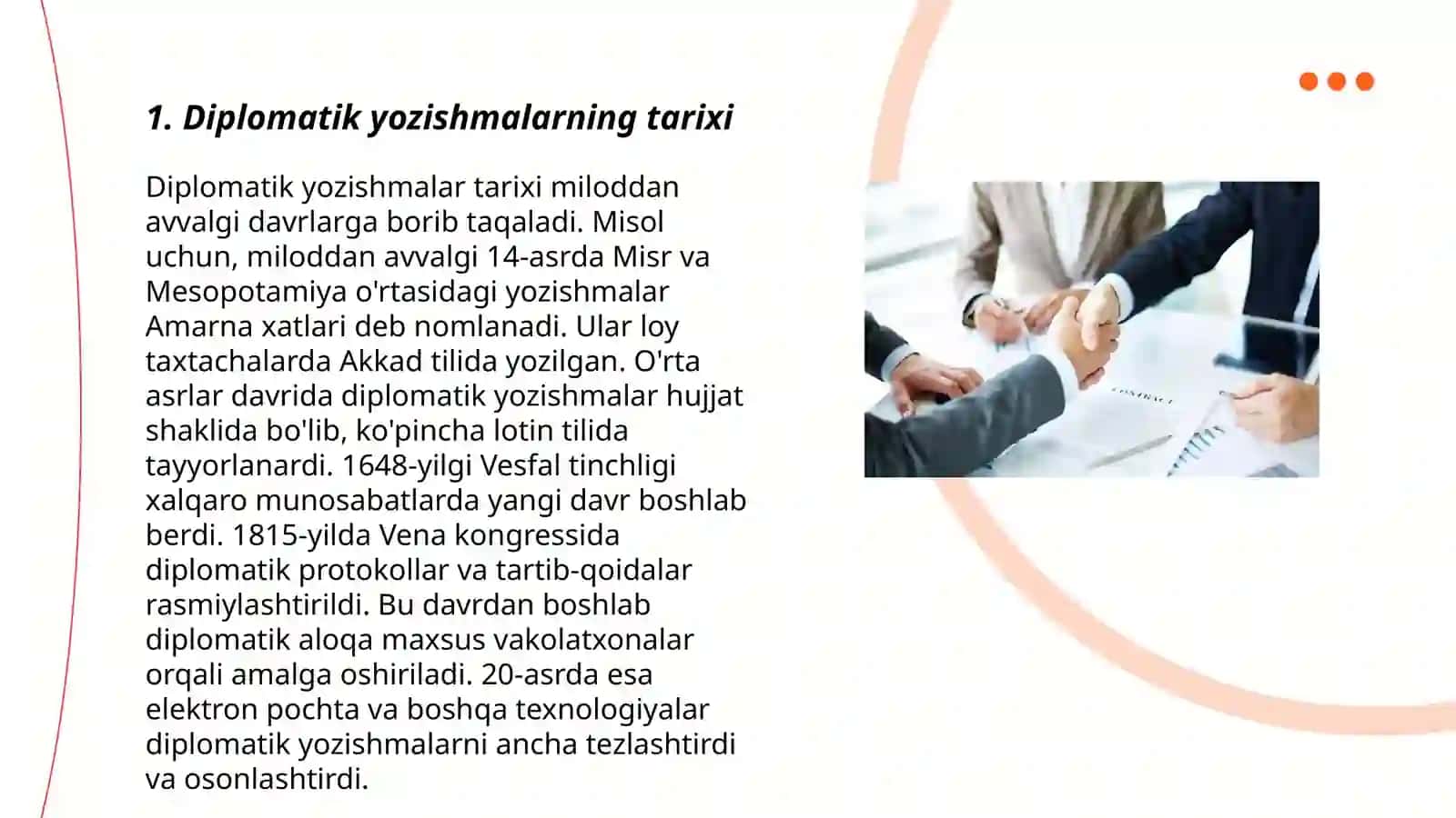 Diplomatik va tijorat yozishmalari 3