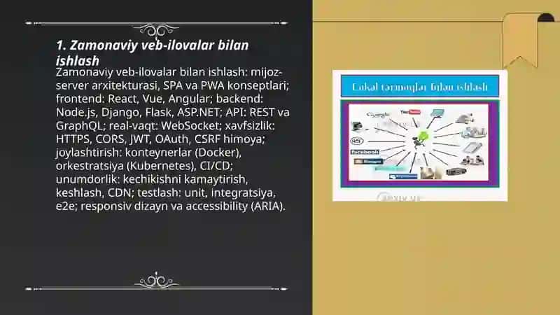Zamonaviy veb-ilovalar bilan ishlash 3