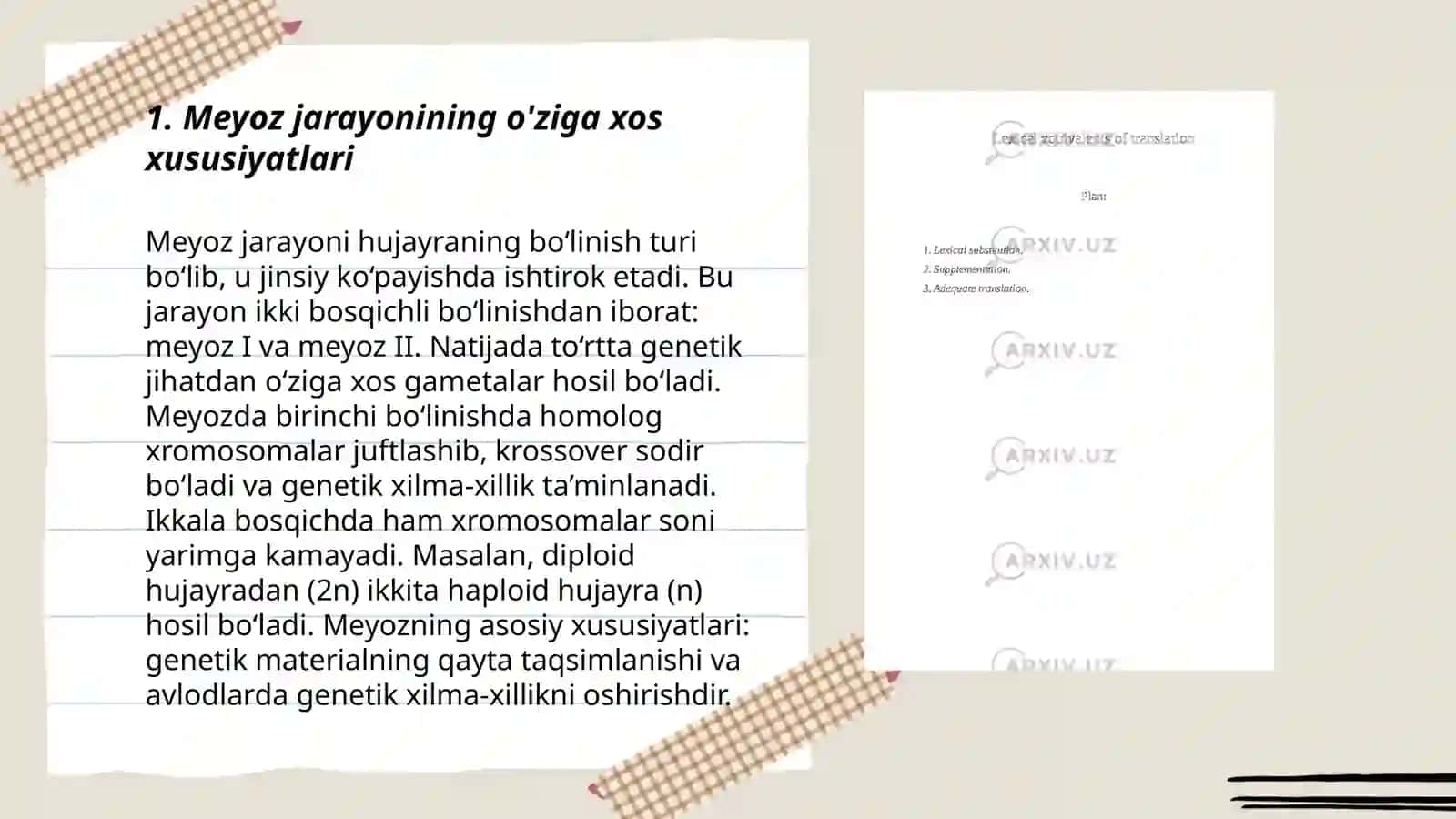 Meyozning biologik ahamiyati 3