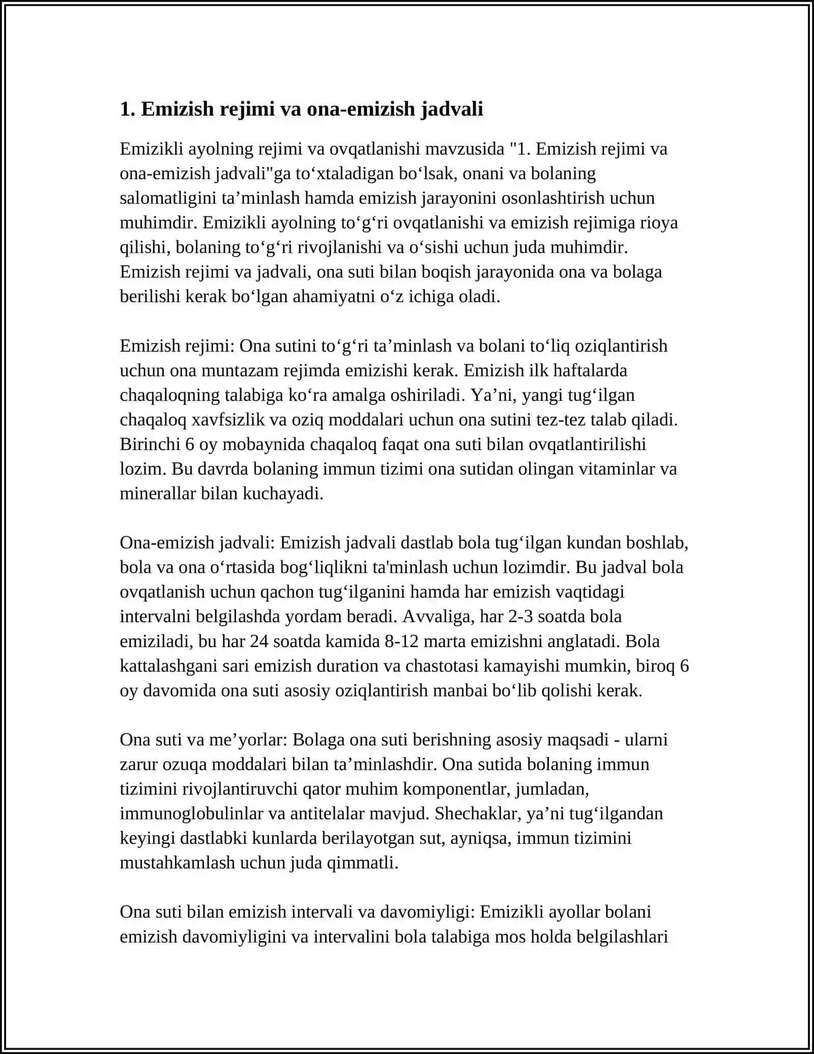 EMIZIKLI AYOLNING REJIMI VA OVQATLANISHI 3