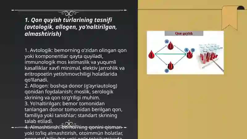 Qon quyish turlari va usullari 3