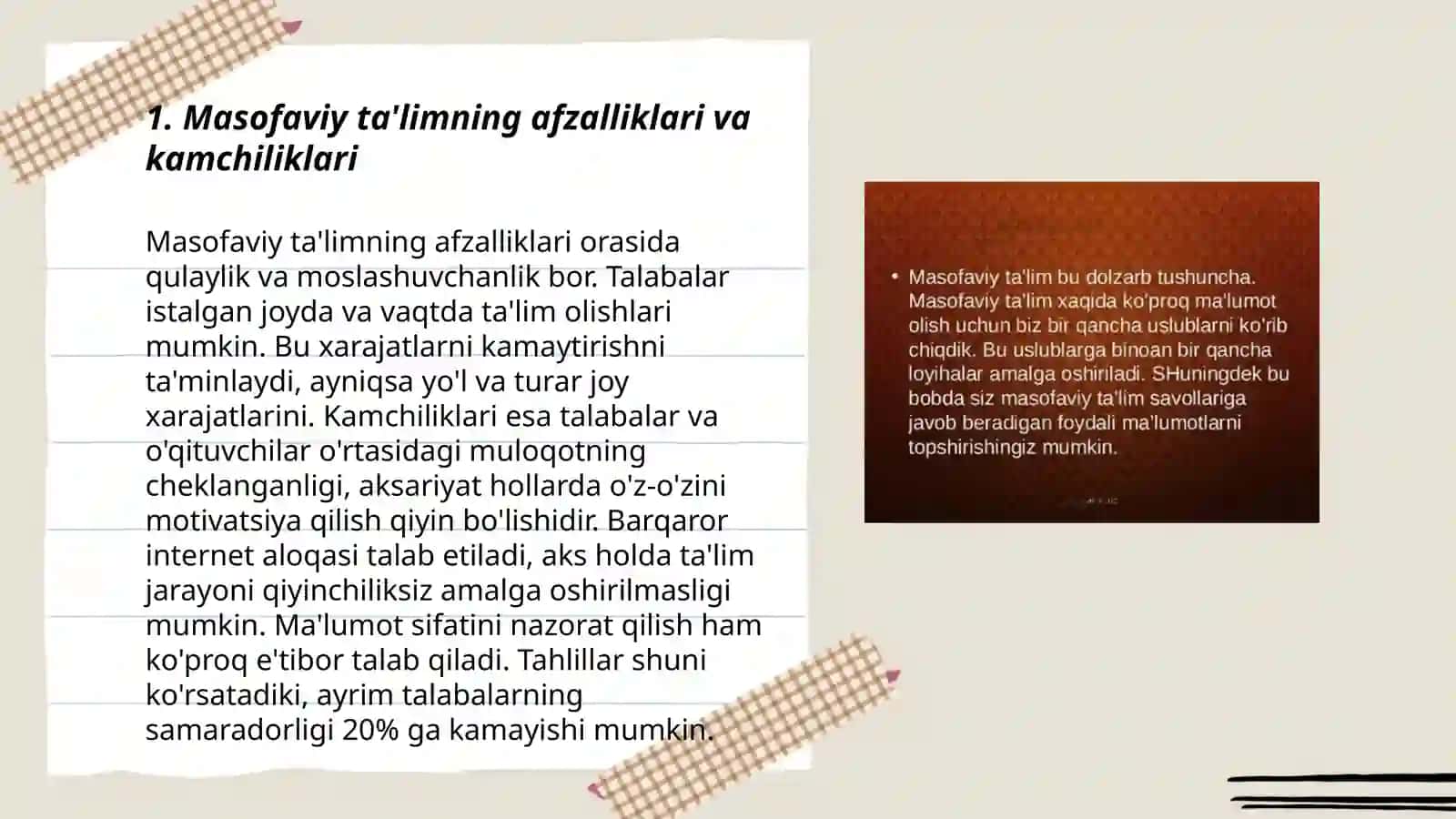 Masofaviy ta’lim texnologiyalari va modellari 3