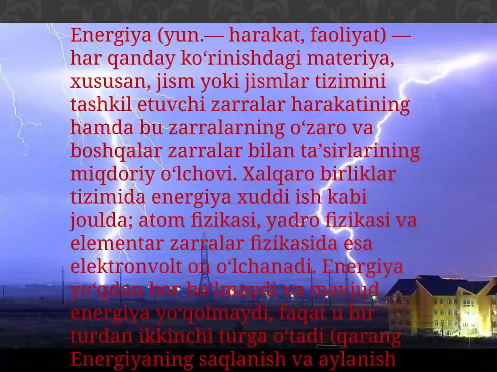 Energiya va energitik tizim 3