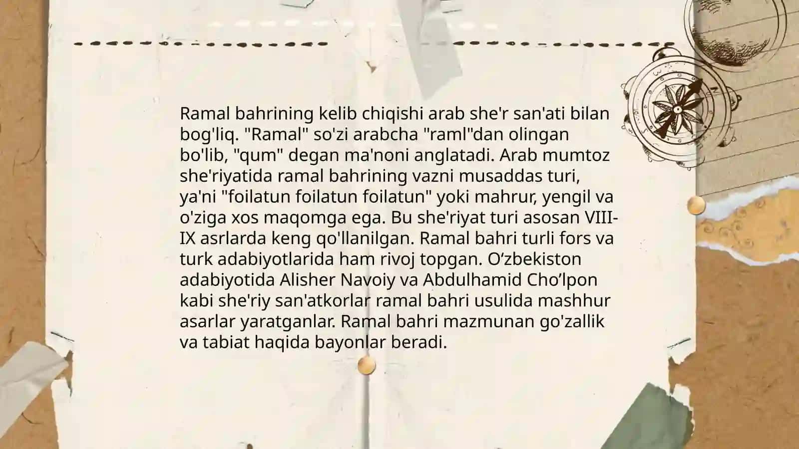 Aruz vaznining ramal bahri 3