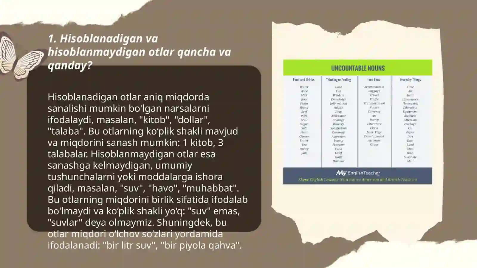 Hisoblanadigan va hisoblanmaydigan otlar 3