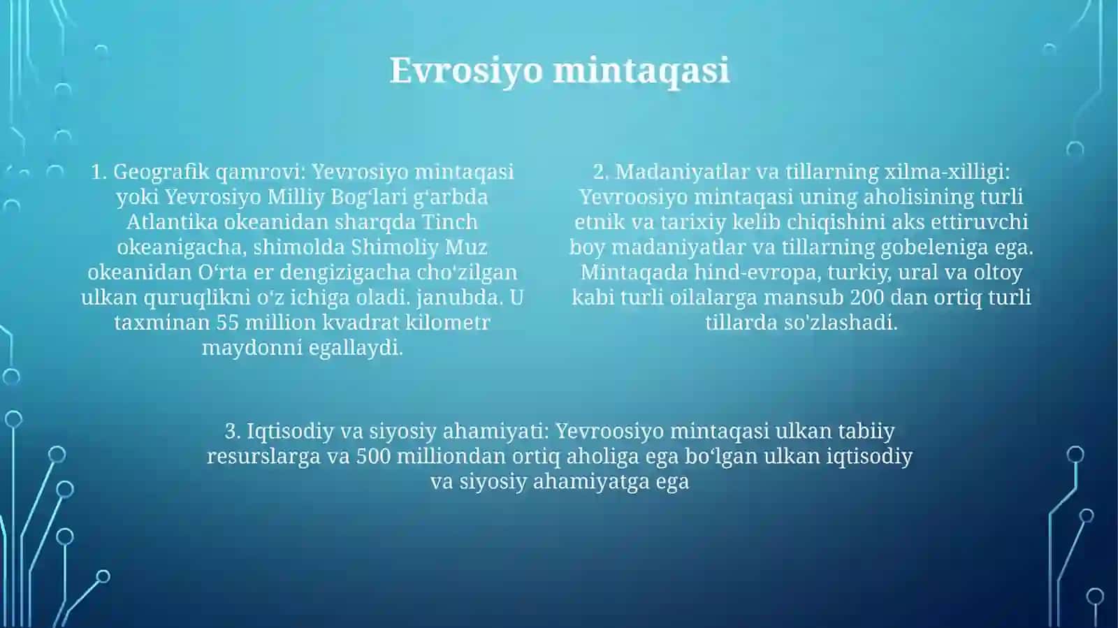 Yevrosiyo Milliy Bog'Lari 3