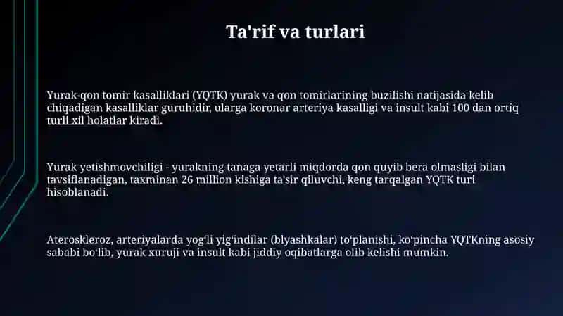 Yurak qon tomir kasalliklari 3