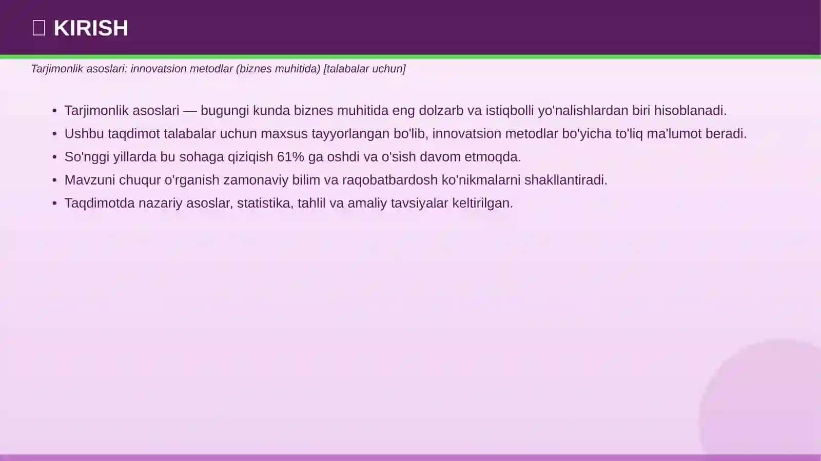 TARJIMONLIK ASOSLARI 3