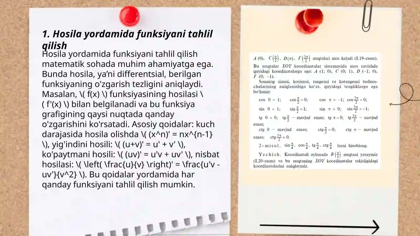 Hosila yordamida funksiyani tekshirish va grafigini yasash 3