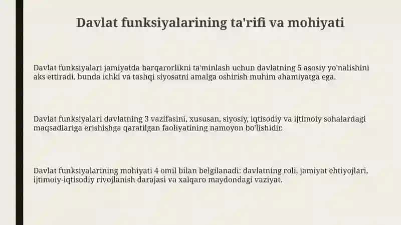 Davlat funksiyalarini tasniflash 3