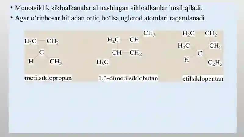 Alisiklik va geterosiklik birikmalar 3