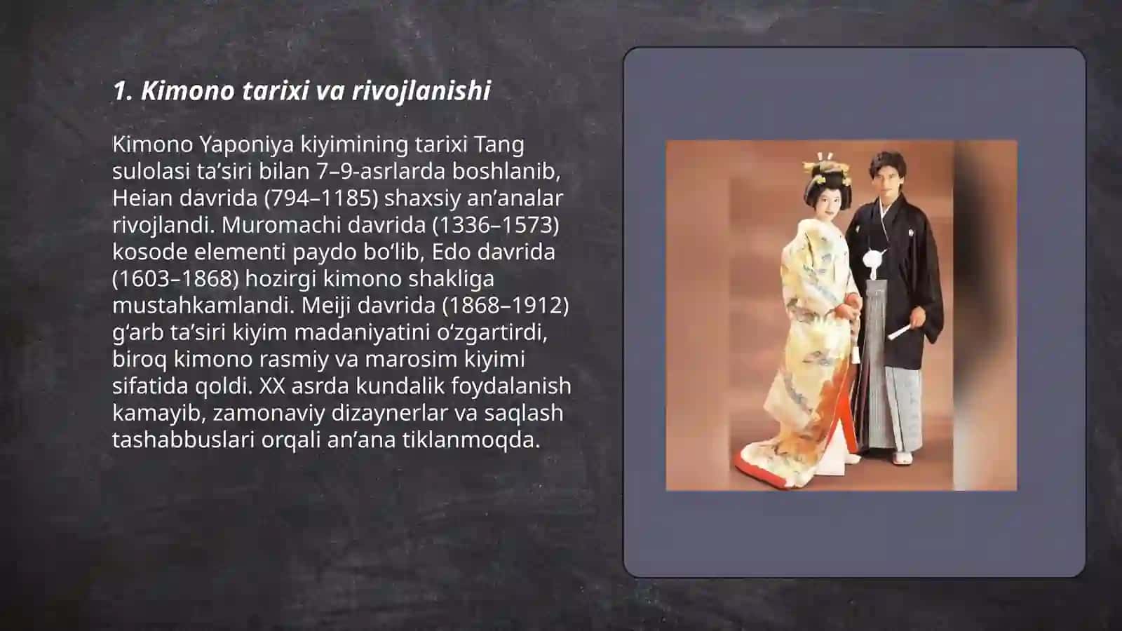 Kimono tarixi va rivojlanishi 3