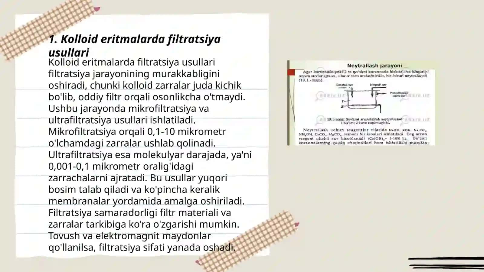 Kolloid eritmalarning tozalash usullari 3