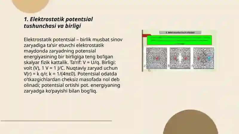 Elektrostatik maydon potensiali 3