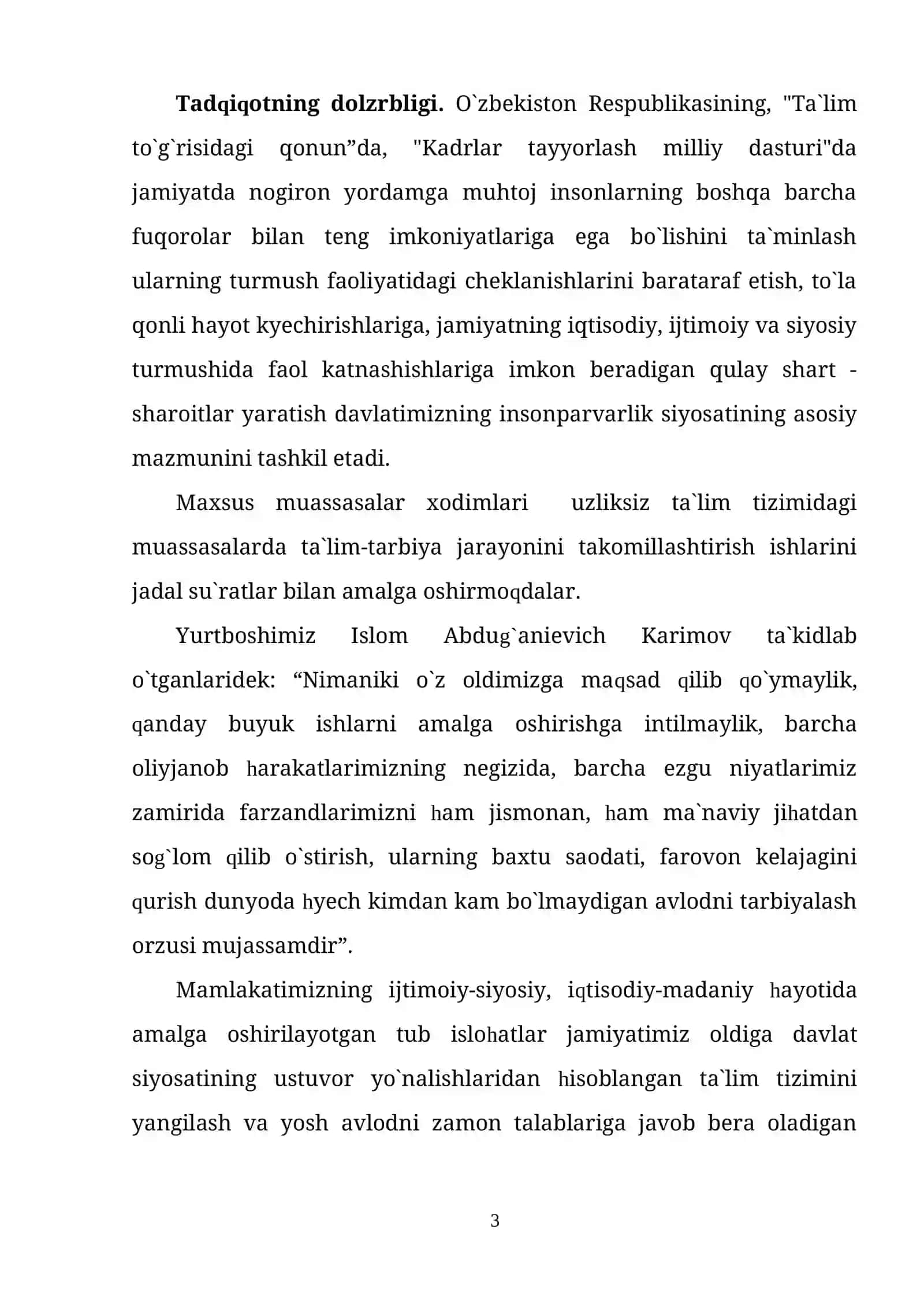 Mахsus pеdаgоgik, psiхоlоgik vа mеtоdik аdаbiyоt 3