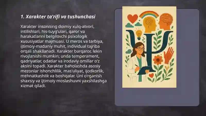 Xarakter haqida tushuncha 3