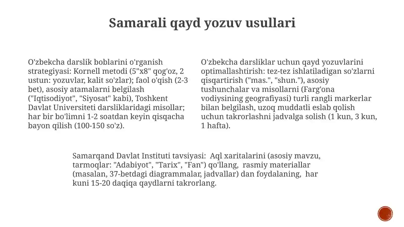 Samarali qayd yozuv usullari 3