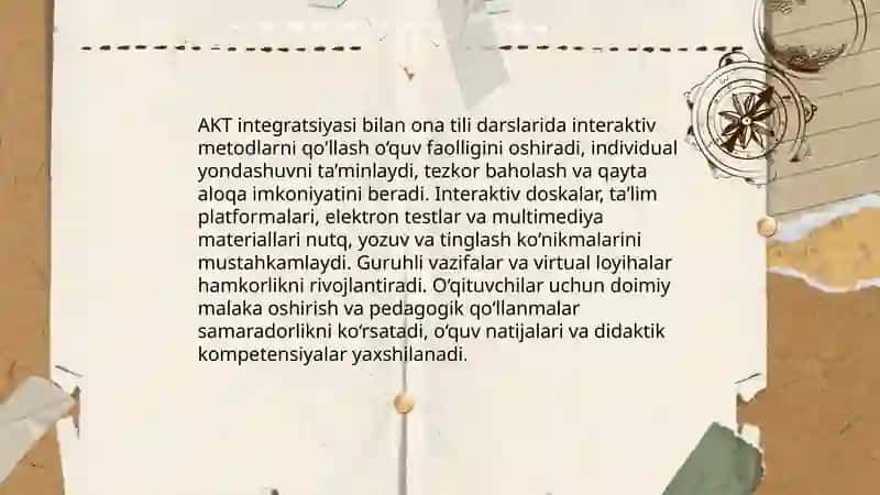Ona tili fanini o‘qitishda axborot texnologiyalaridan foydalanish pedagogik mahoratni oshirish omili ekanligi 3