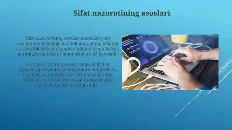 Sifat nazoratining asoslari 3