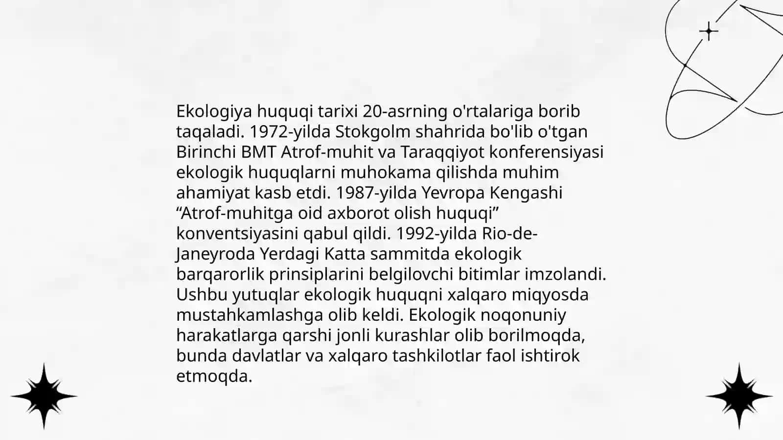 Ekologiya huquqi fanining rivojlanish tarixi 3