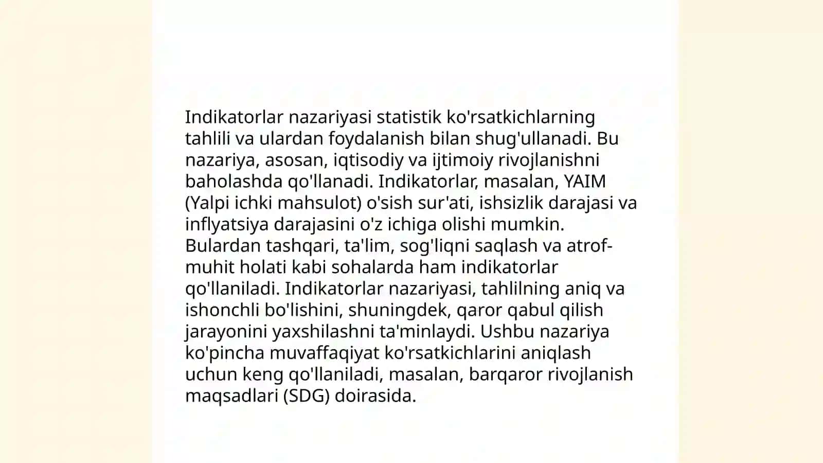 Indikatorlar nazariyasi 3