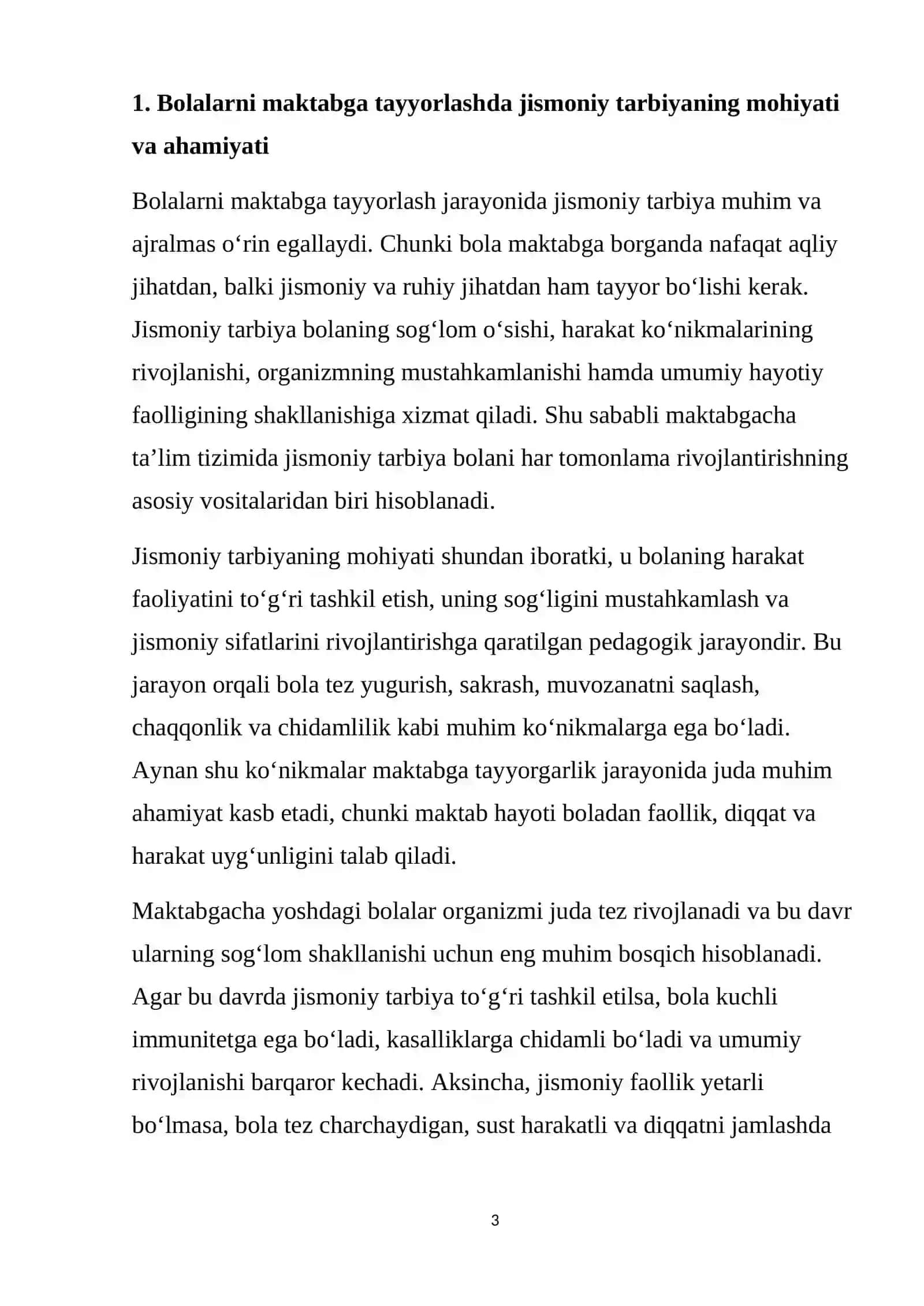 Bolalarni maktabga tayyorlashda jismoniy tarbiyaning o‘rni 3