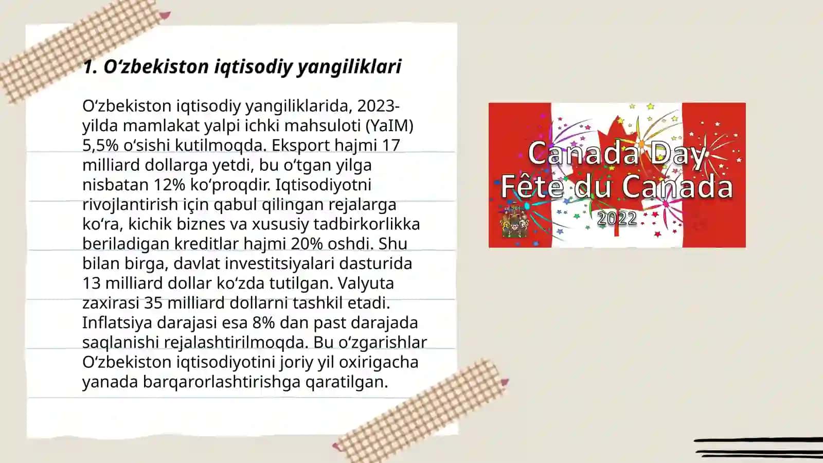 Oʻzbekiston iqtisodiy yangiliklari 3