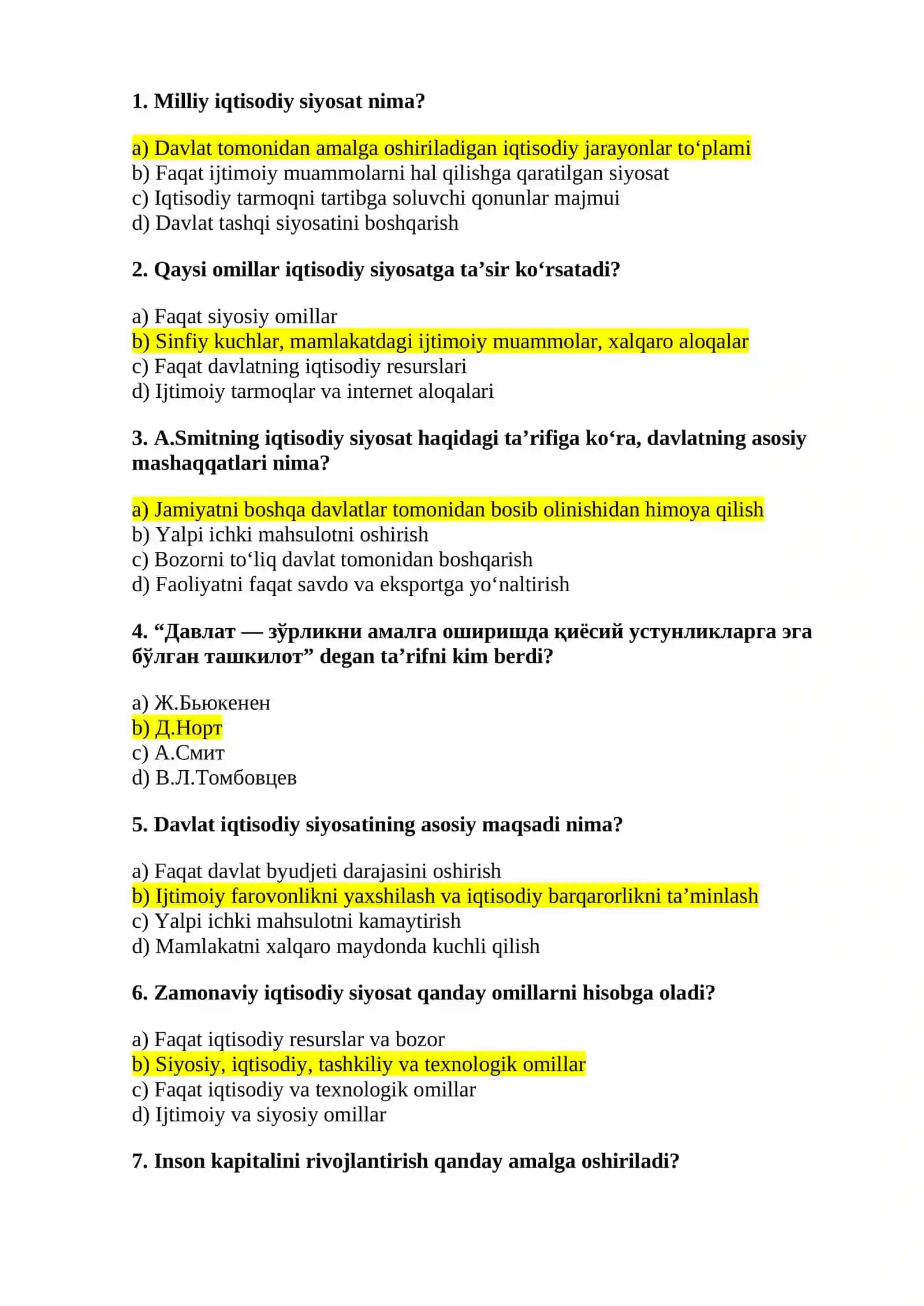 Iqtisodiy siyosat 3