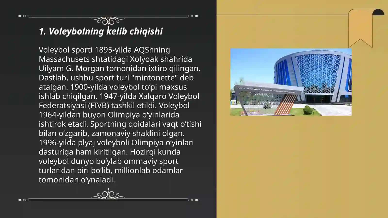 Voleybolning kelib chiqishi rivojlanish tarixi 3