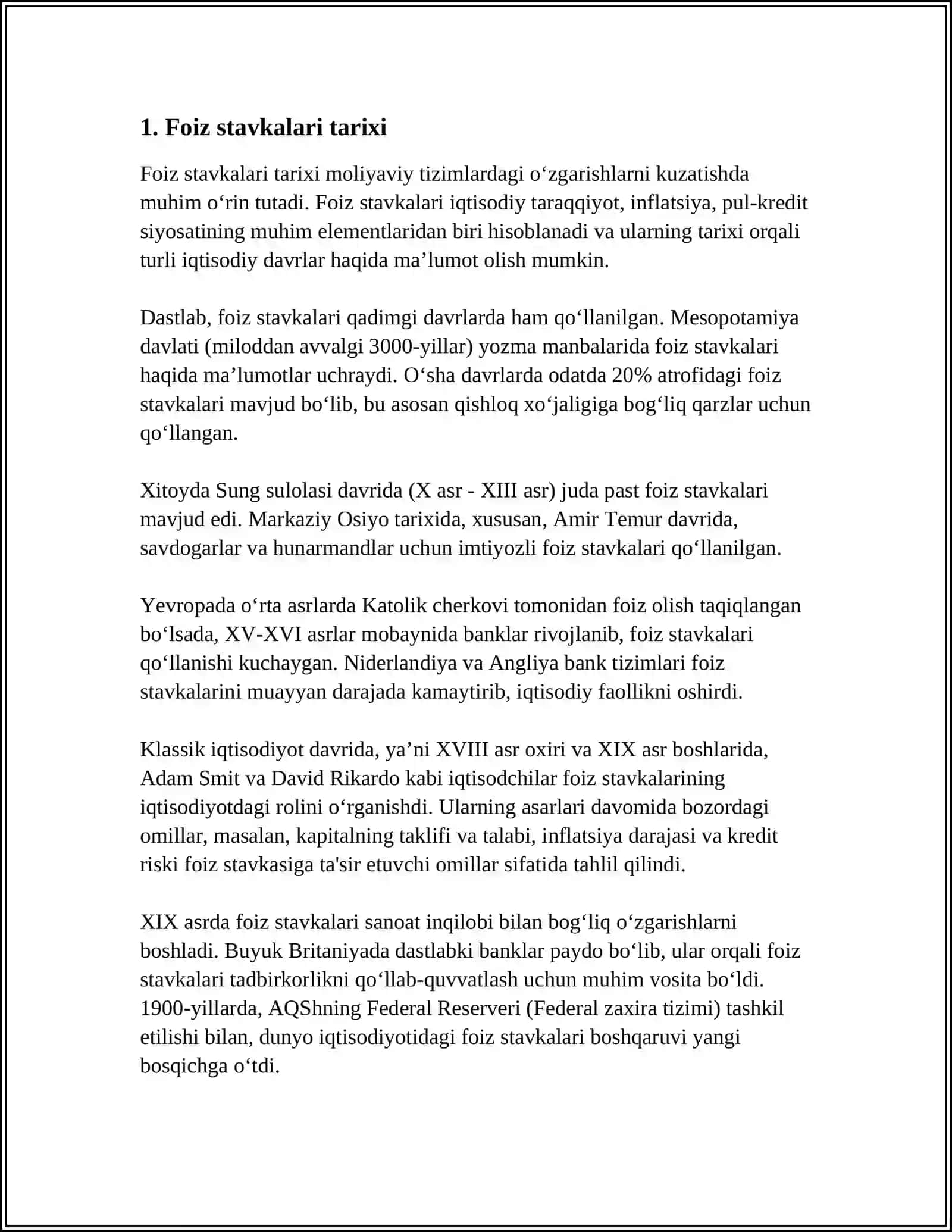 FOIZ STAVKALARI 3