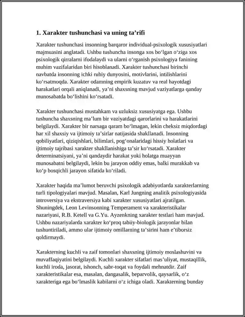 XARAKTER HAQIDA TUSHUNCHA 3