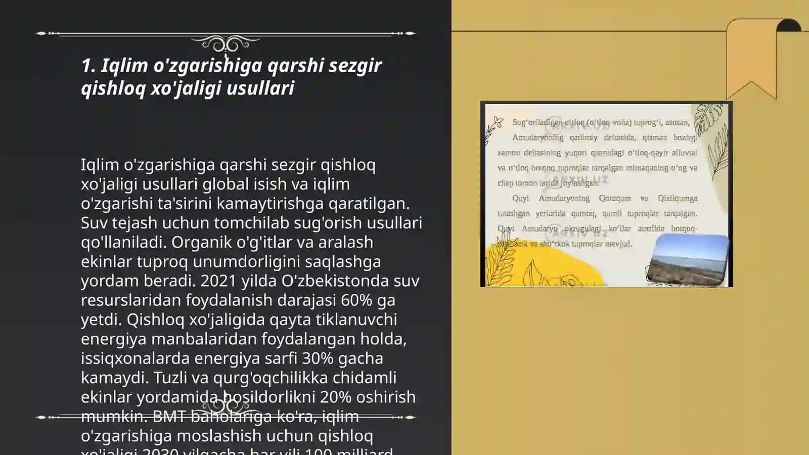 Iqlim o'zgarishiga qarshi sezgir qishloq xo'jaligi usullari 3