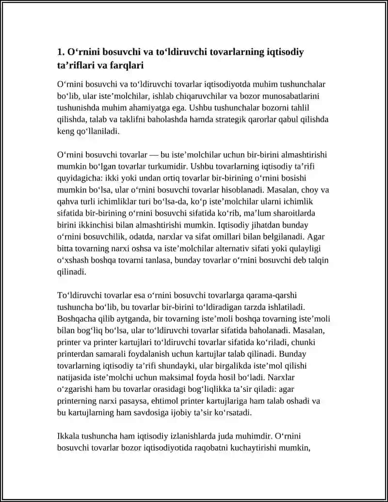 Õrnini bosuvchi va tõldiruvchi tovarlar 3