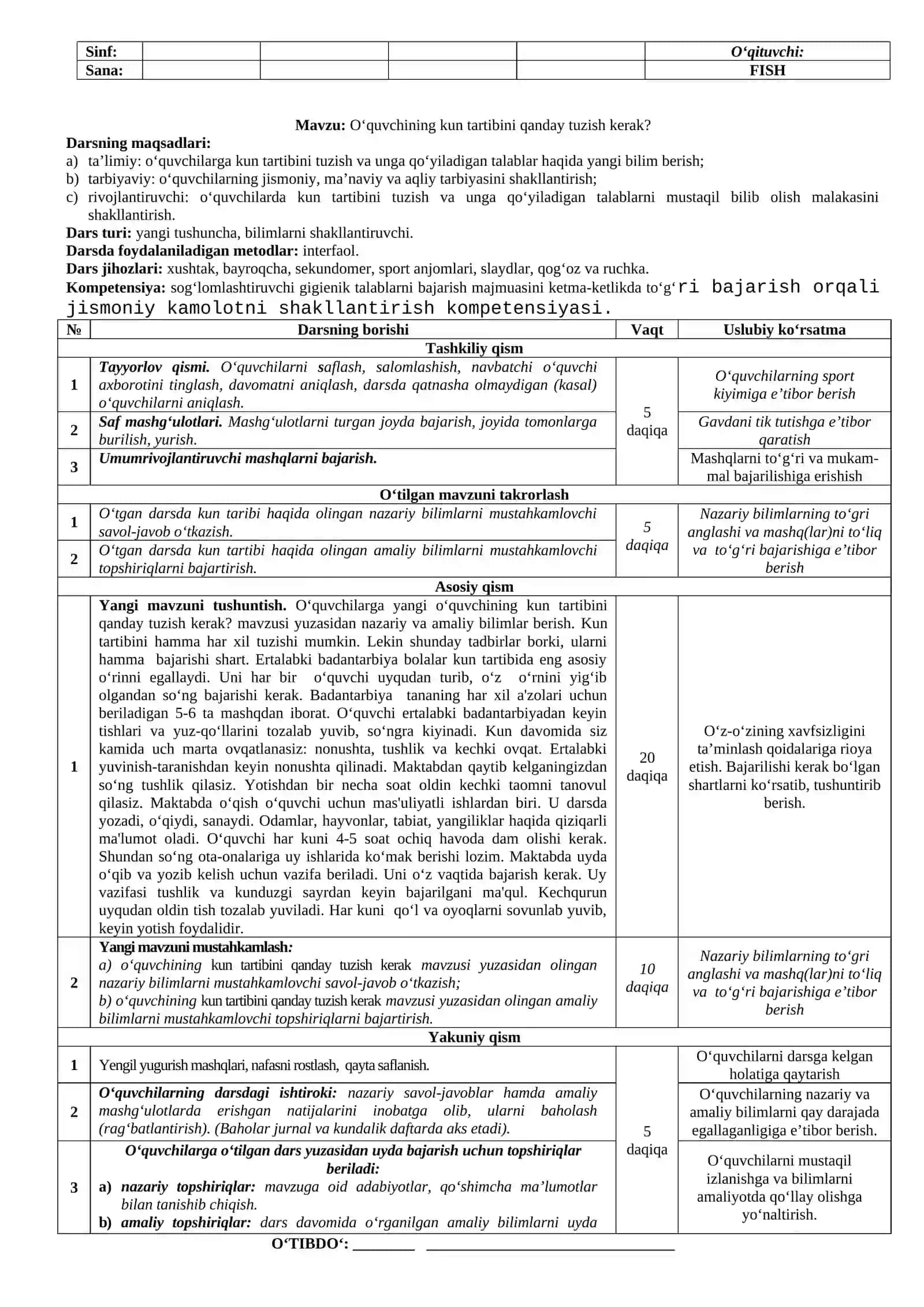 Jismoniy tarbiya nimani o‘rgatadi? 3