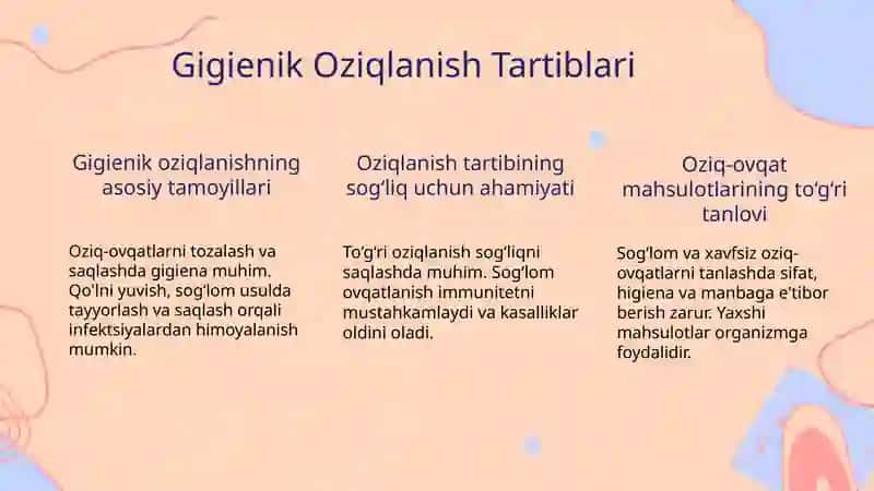 Gigienik Oziqlanish Tartiblari 3