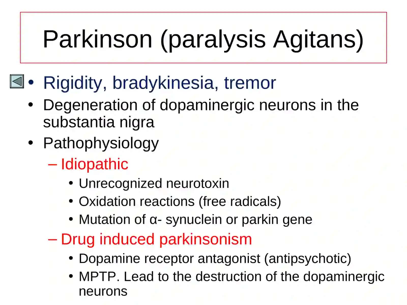 Pharmacologic Management of Parkinson & Other Movement Disorders 3