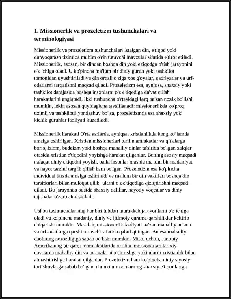 MISSIONERLIK VA PROZELETIZM 3