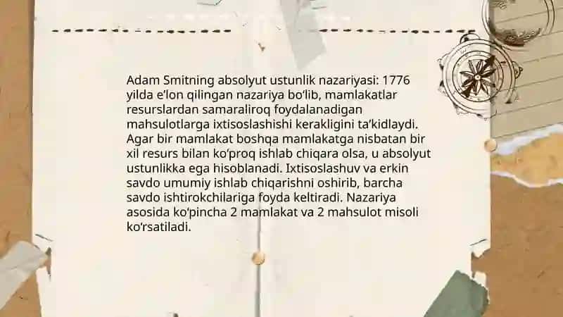 Xalqaro savdo nazariyalari. 3