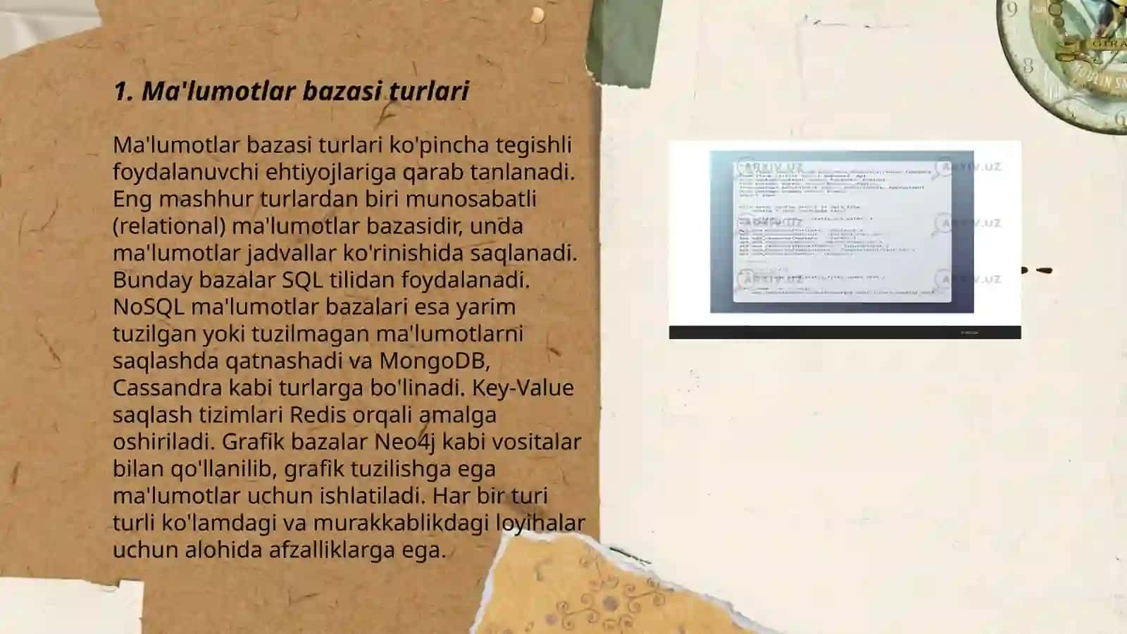 Ma'lumotlar bazasini loyihalash 3