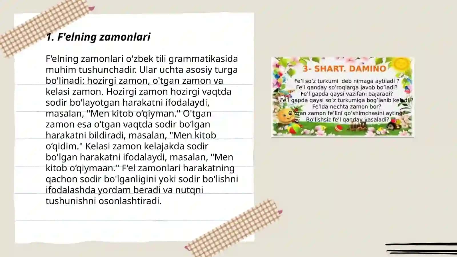 F'el sòz turkumi 3