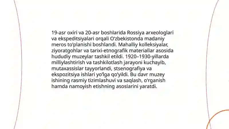 Oʻzbekistonda muzey ish tarixi 3