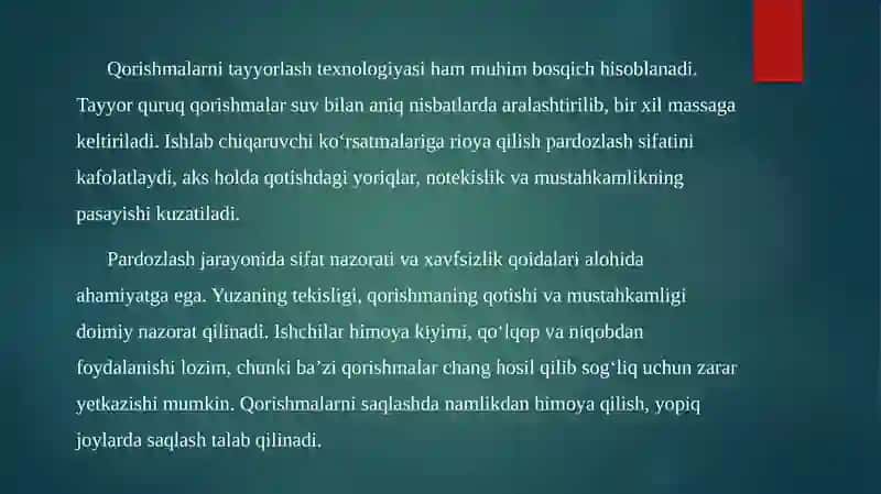 Pardozlash ishlari uchun qurilish qorishmalarni qo‘llash 3