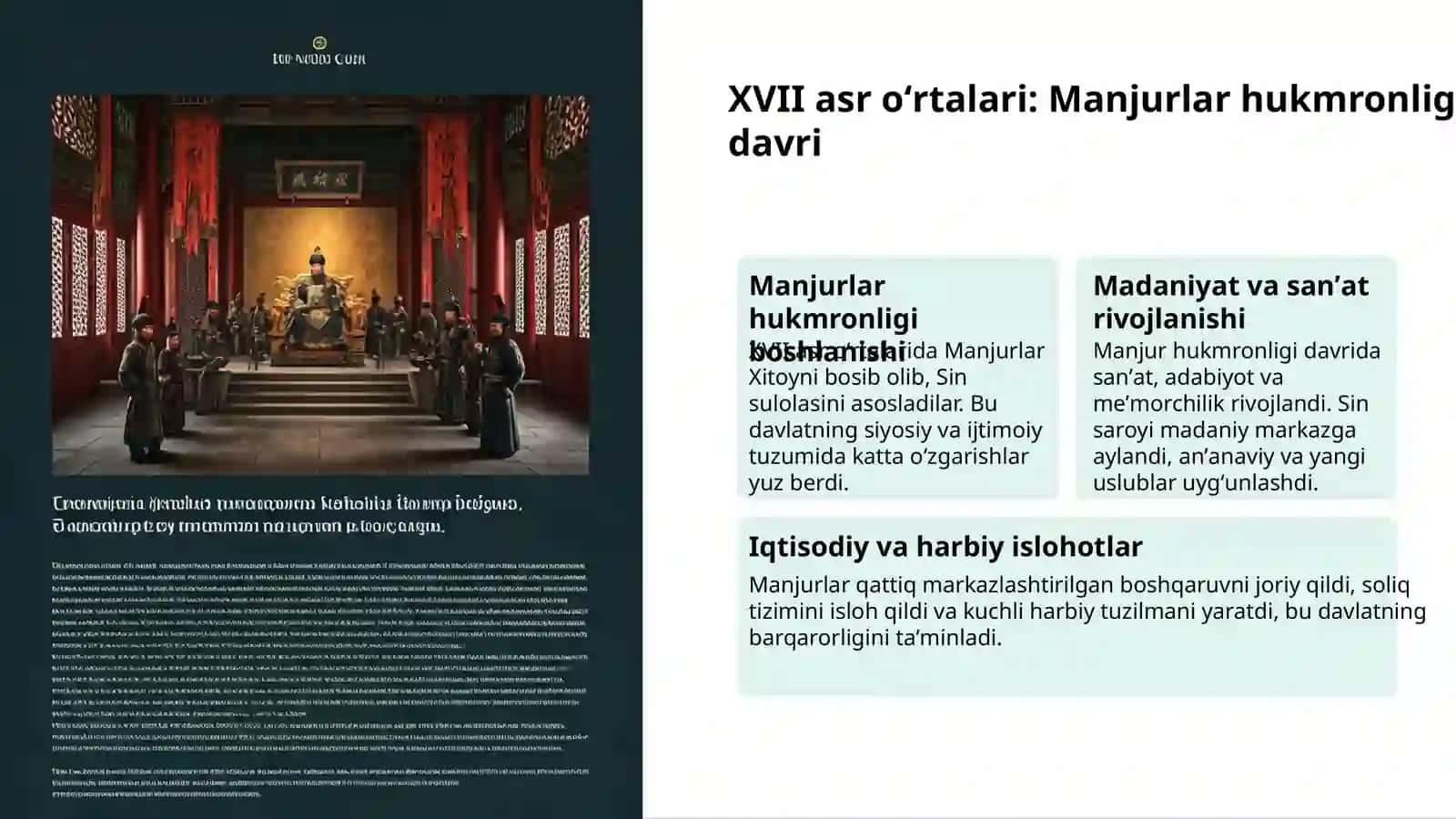 XVI-XVIII asrlarda Xitoy: Buyuk davr 3