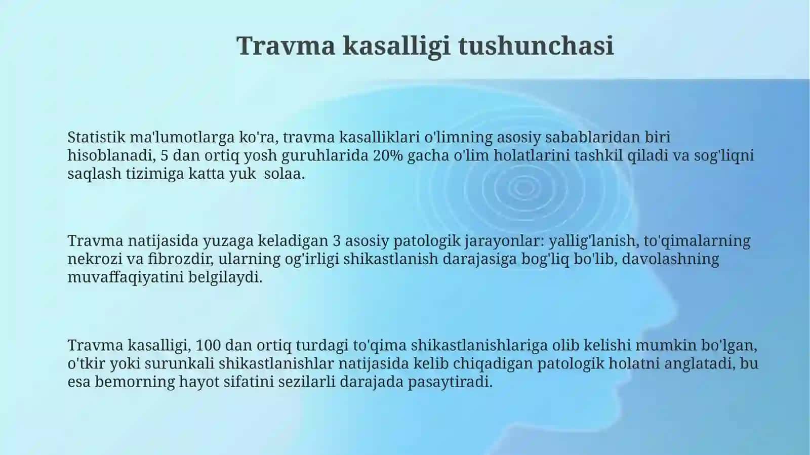 Travma kasalligi tushunchasi 3