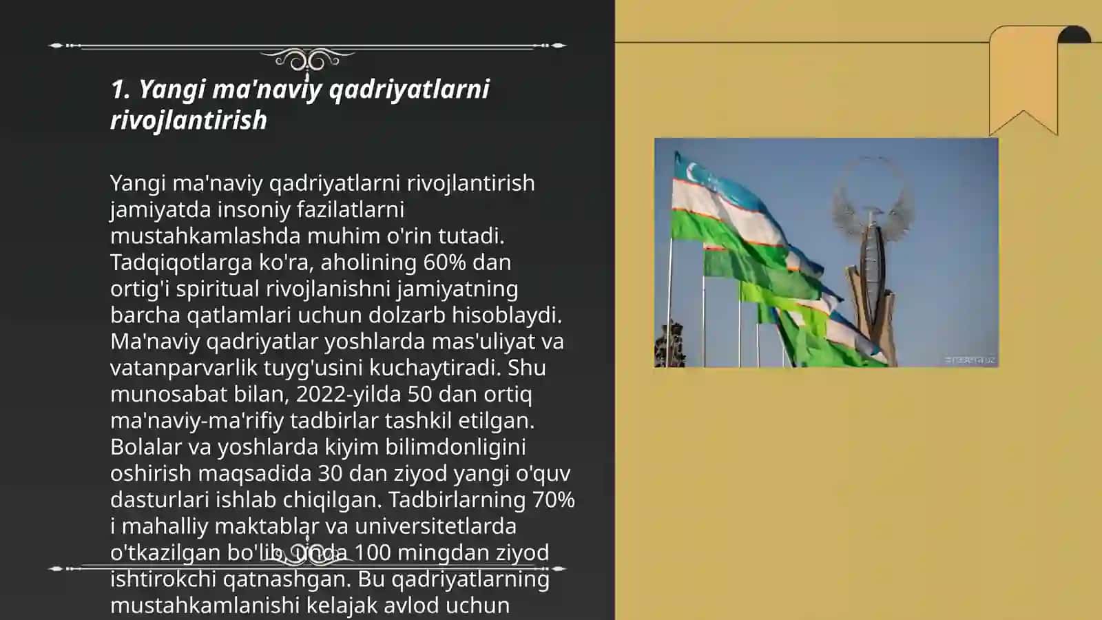 Ma'naviy qadriyatlarni rivojlantirish 3
