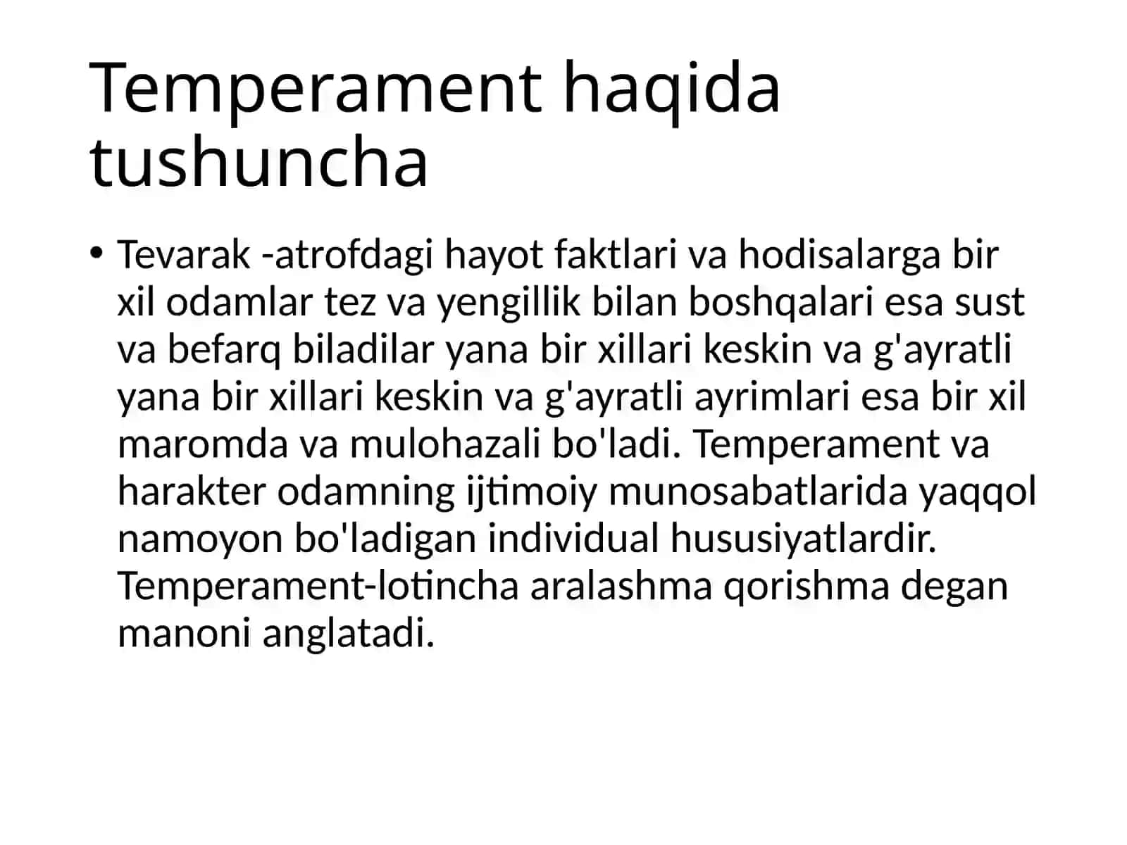 Temperament haqida tushuncha 3